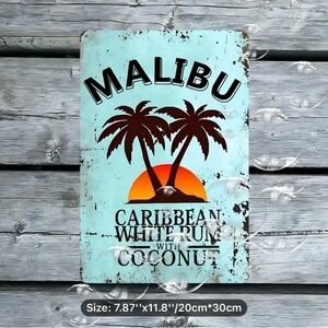 Malibu metal‎ sign